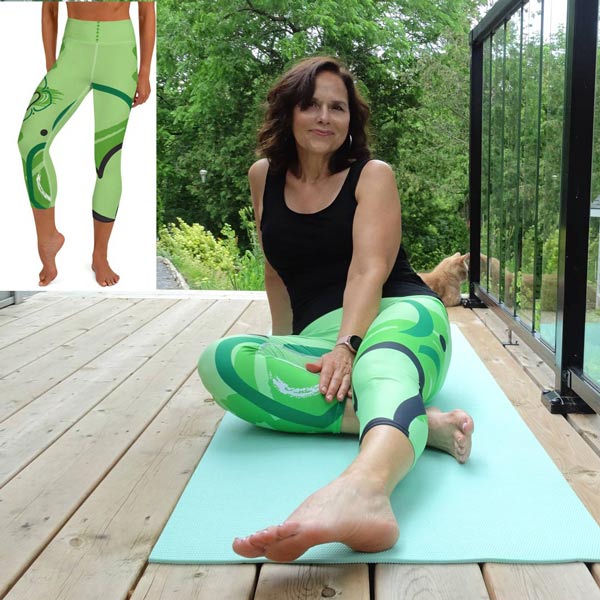 High Rise (Yoga) Capris, Heart Chakra collection by Lidka Schuch and Mona Idriss