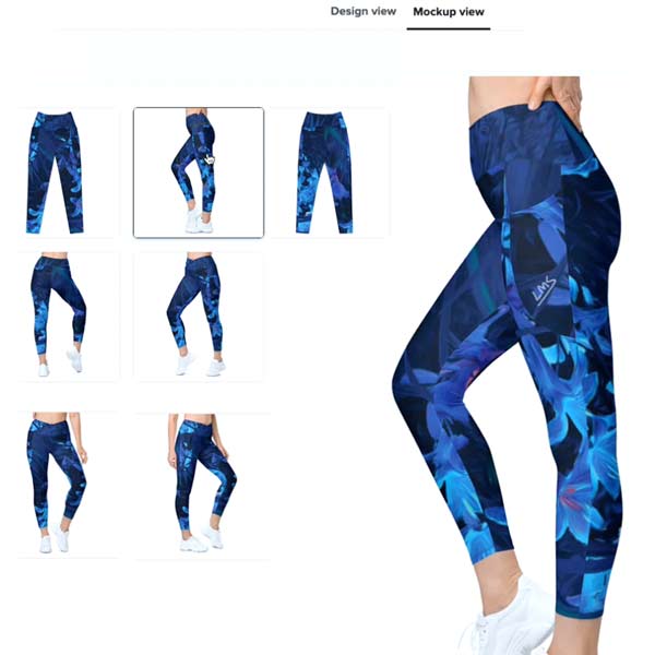 fabARTonstuff Night-Glo Lilies Crossover Leggings