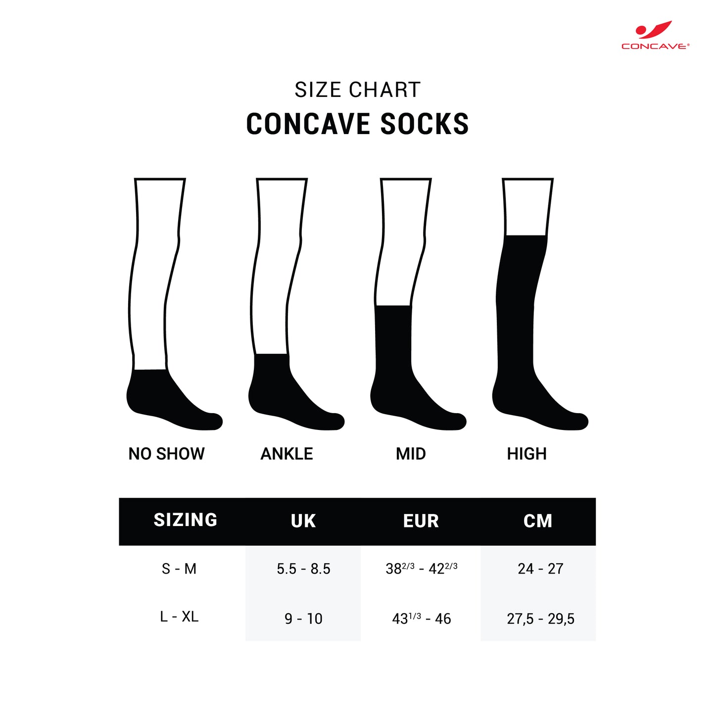 Concave Soccer Socks - White/Red – Concave Indonesia
