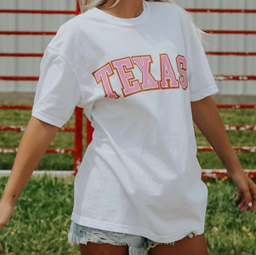 Summer Pink Texas Tee