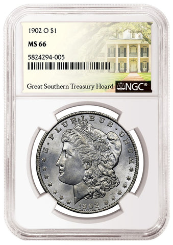 1902 O Morgan Dollar Obverse NGC MS66 Great Southern Treasury Hoard