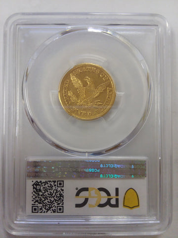 1860-D (Dahlonega Mint) $5 Gold Eagle Reverse graded in PCGS holder.