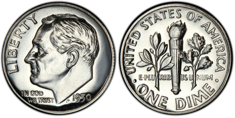 1950 Proof Roosevelt Dime Obverse and Reverse