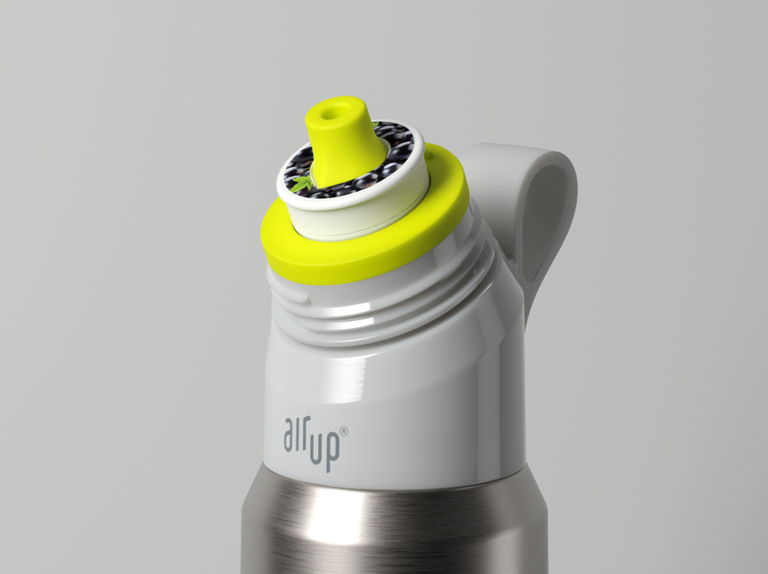 air up®  Steel Flasche, Silver, 850 ml + 3 Pods