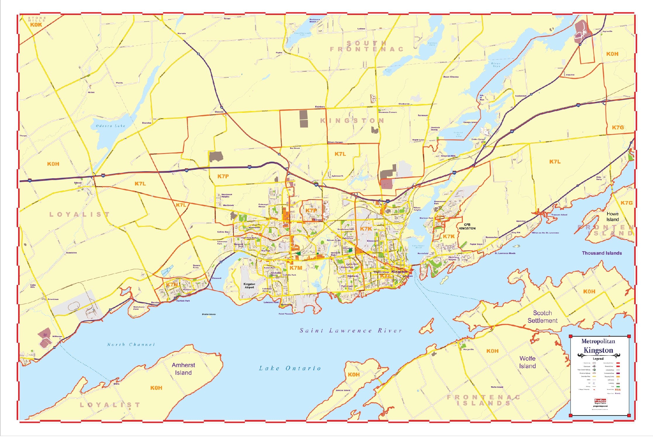 Map Of Kingston Ontario Large And Laminated New 2021 Edition With Po   KINGSTONIMAGE 