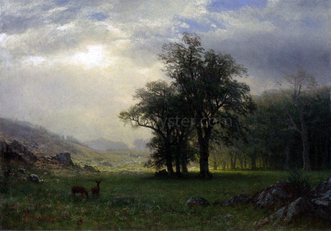 The Open Glen by Albert Bierstadt - Canvas Art Print