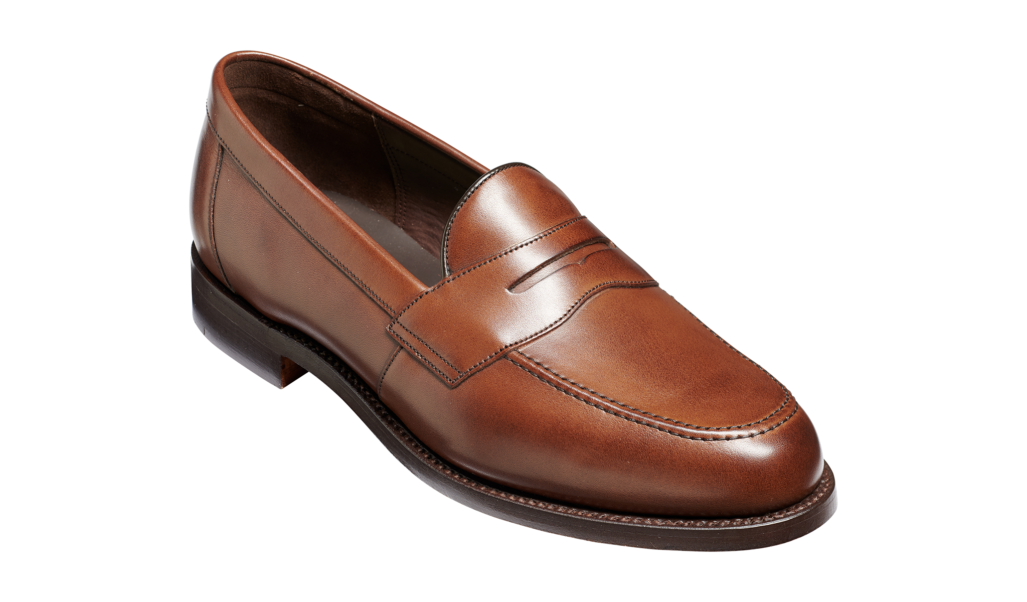 Portsmouth - A mens brown leather loafer by Barker Shoes. 