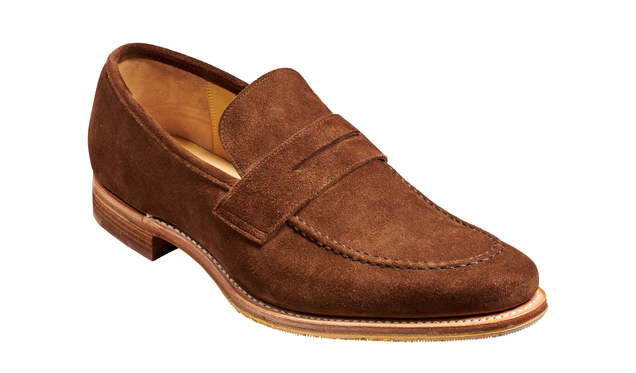 Men brown loafer by Barker.