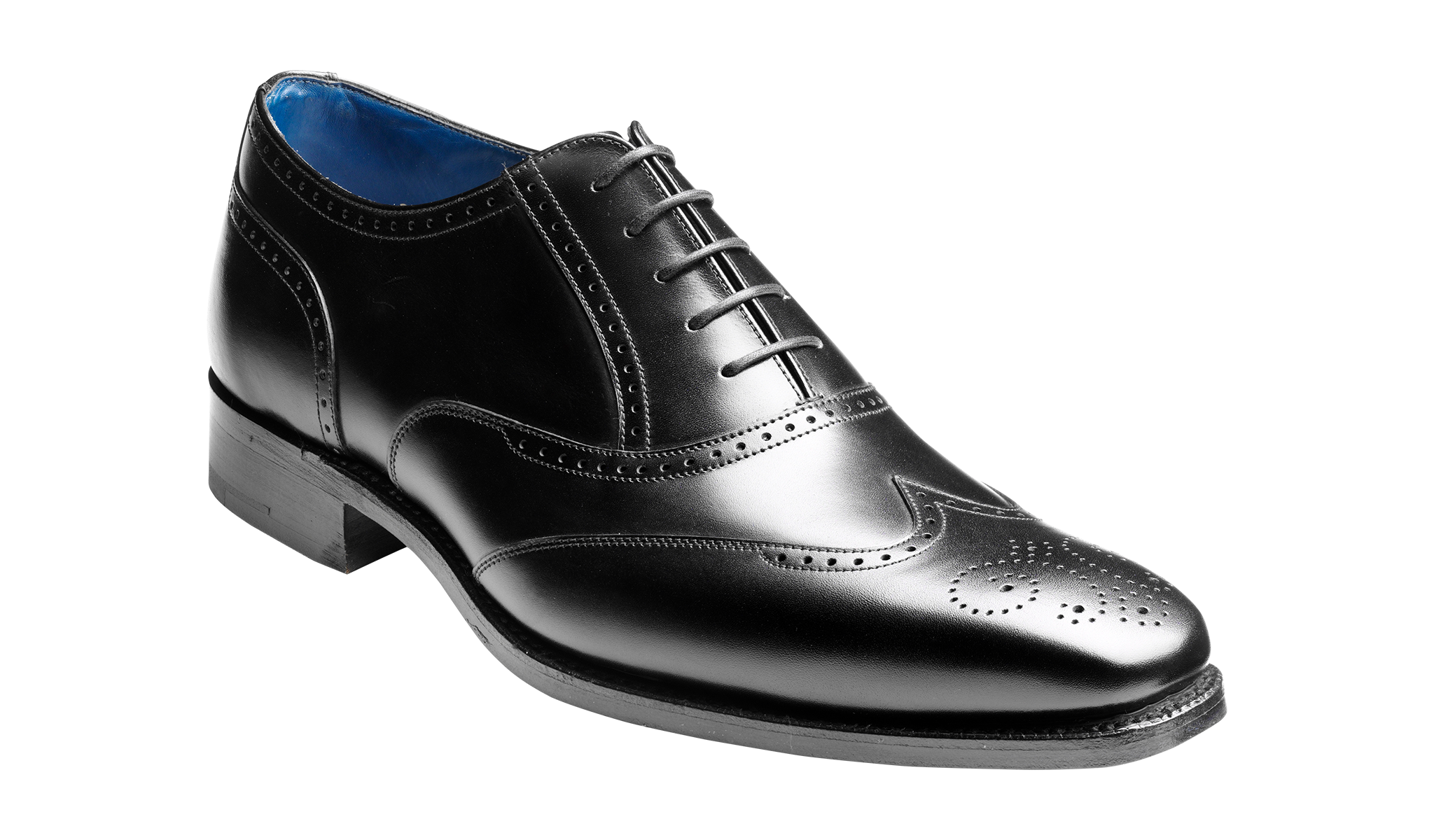 Mens black brogue shoe