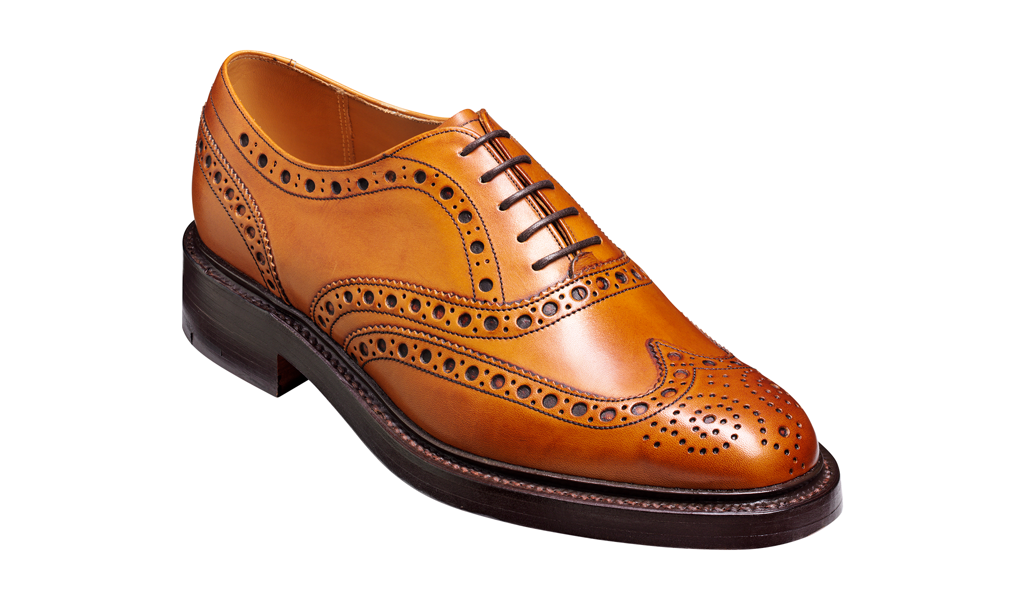 Westfield - A brown leather mens brogue shoe by Barker.