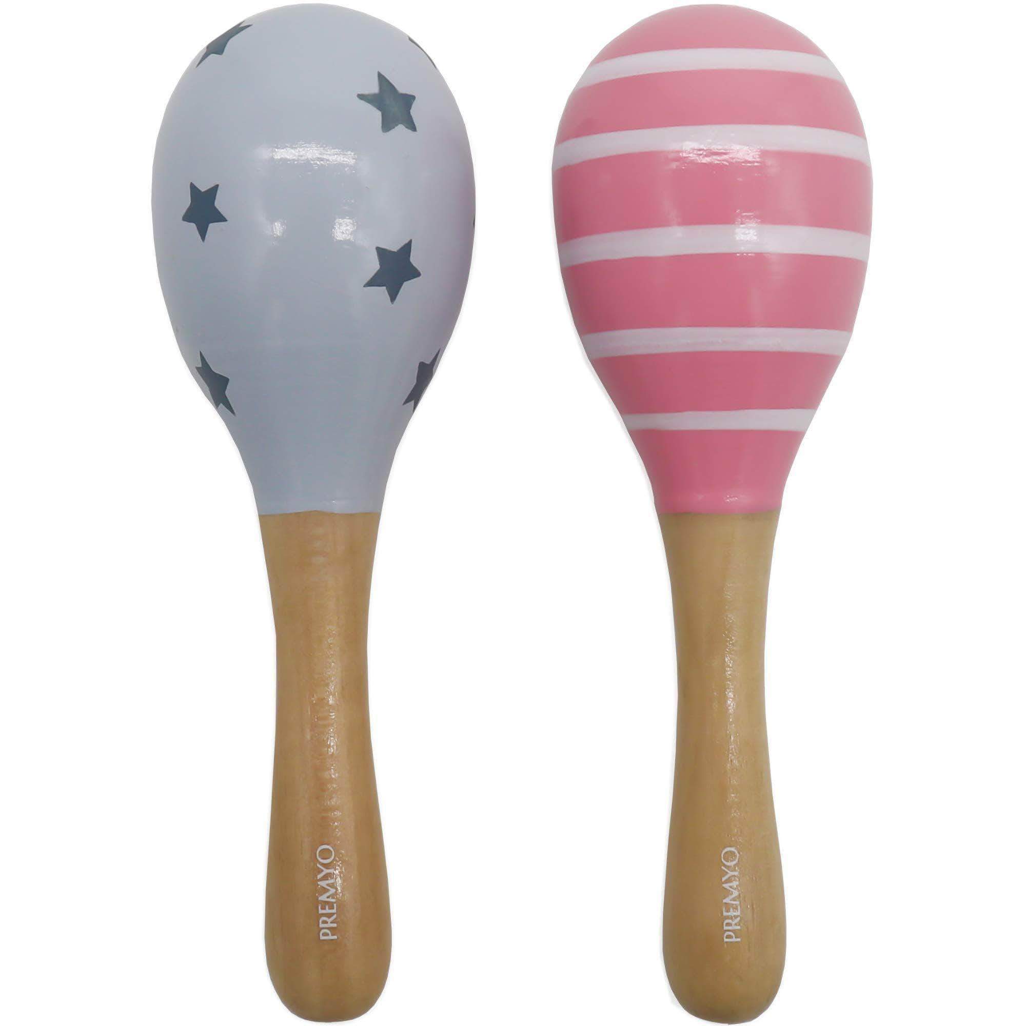 Premyo Sonajeros Bebe Maracas Juguete De Madera Infantiles Instrum Mamyka Fashion Family