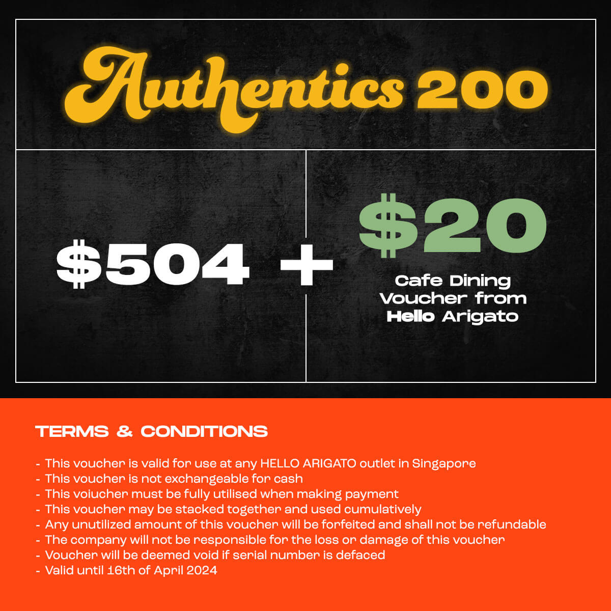 Authentics 200 Voucher