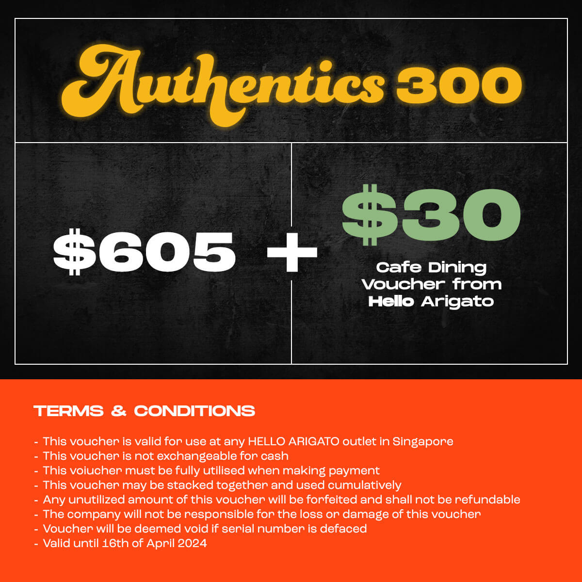 Authentics 300 Voucher