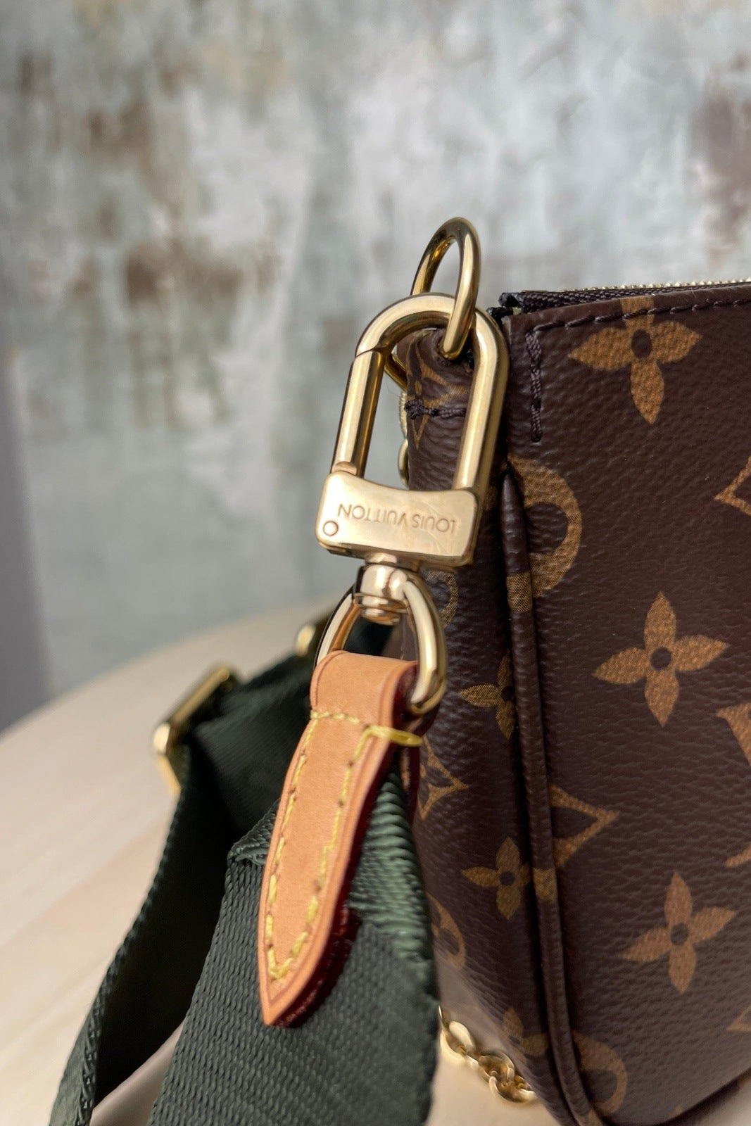 Louis Vuitton Lanyard Key Holder Multipochette Monogram Kaki Green in  Canvas with Gold-tone - US