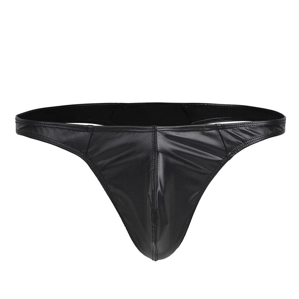 Faux Leather Bulge Pouch G-string – Sissy Panty Shop