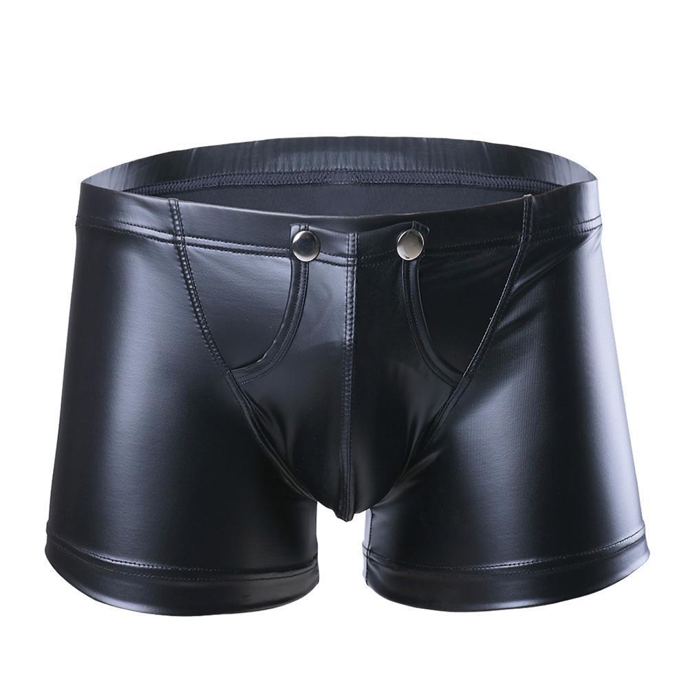 Faux Leather Bulge Pouch Boxer Shorts – Sissy Panty Shop