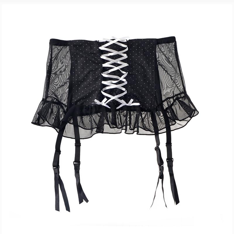 Bow Maid Garter Belt w/ Black Stockings set – Sissy Panty Shop