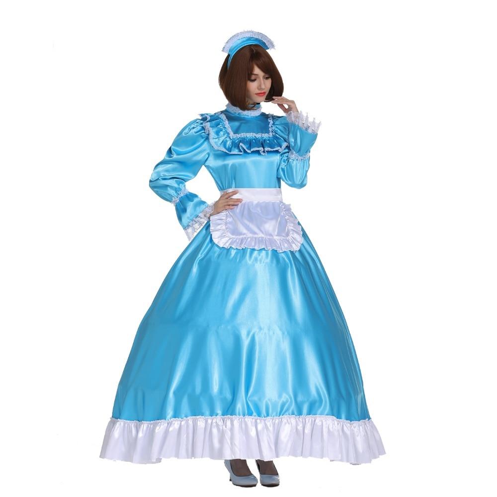 Sissy Maid Lockable Satin Dress Sissy Panty Shop