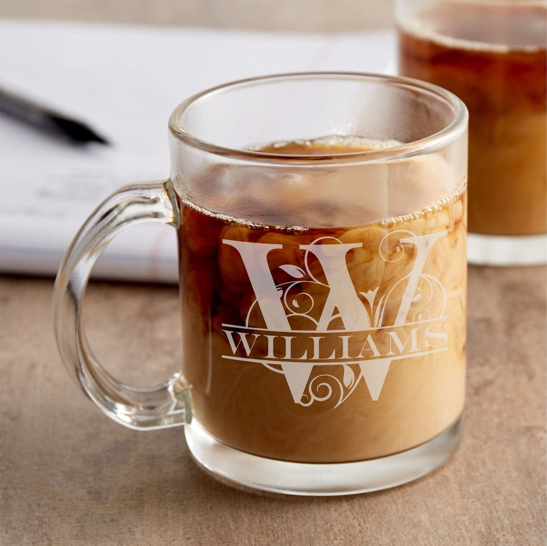 Custom Double Wall Glass Coffee Mugs - 8.5 oz.