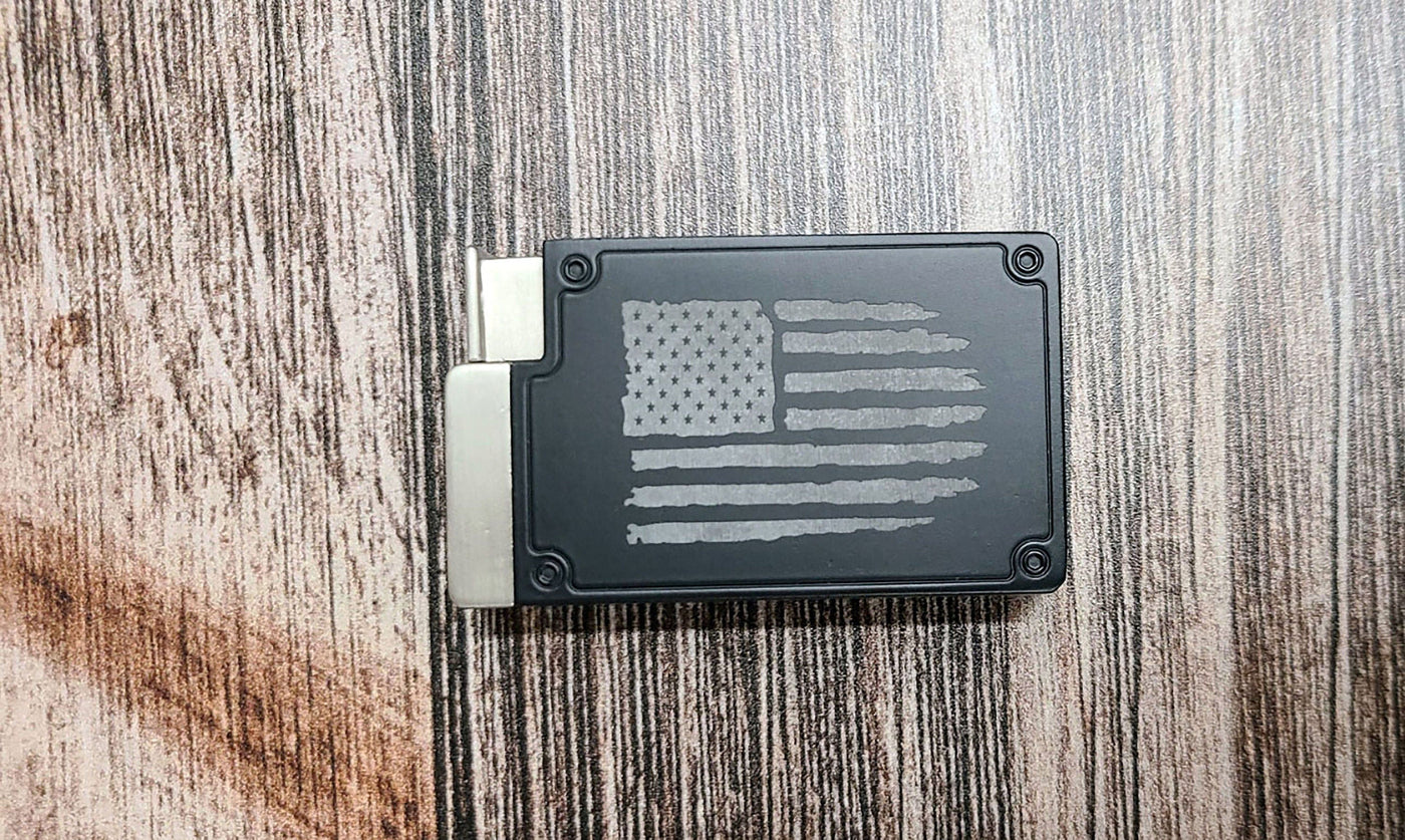 Engraved Cigar Lighter with Distressed American Flag - JetLine Roggo Double Flame Torch Lighter. Gifts for Cigar Lovers.