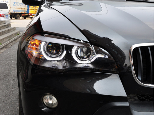 BMW E70  x5 Series Custom Headlights Angel Eye Bi Xenon