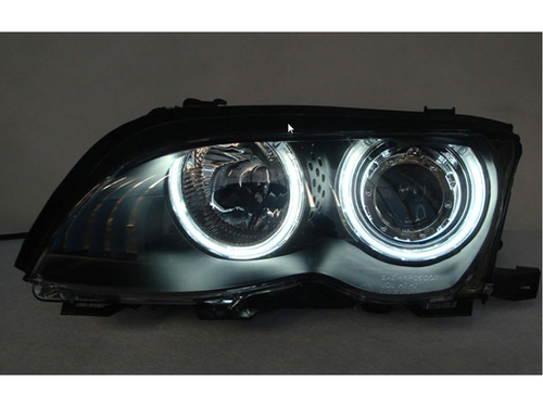 BMW E46 3 Series Facelift Sedan Touring Headlights with LED Angel Eyes