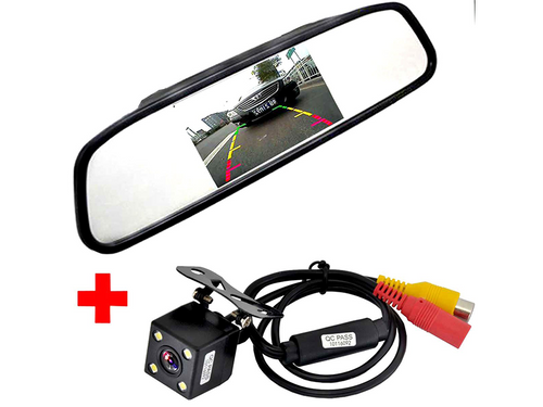 Backup Camera with Rearview Mirror LCD Screen