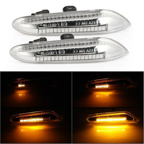 BMW E81 E82 E88 1 Series  E84 x1 Series E46 E90 E91 E92 E93 3 Series E84 x3 Series E60 E61 5 Series  LED Turn Signals Dynamic Clear/Smoked