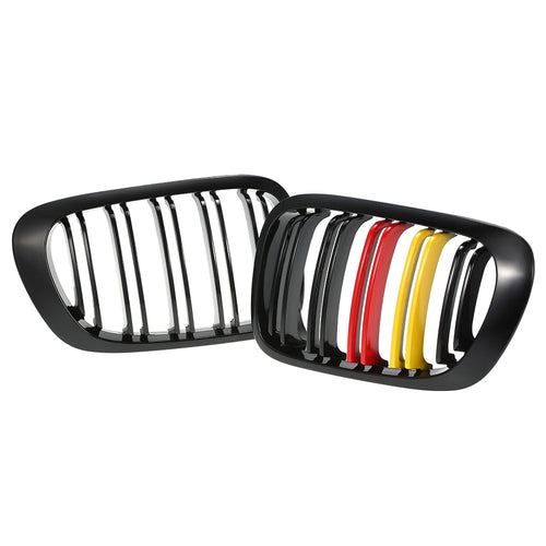 BMW E46 3 series Grill Dual Slats Red Yellow Black