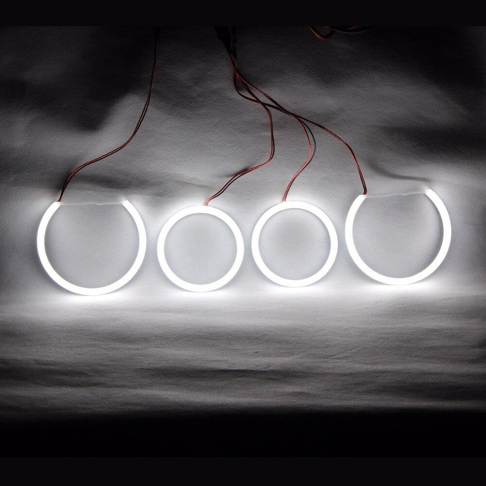 White LED Angel Eyes Cotton Halo Rings For BMW 3series E90 E91 05-08  Headlight