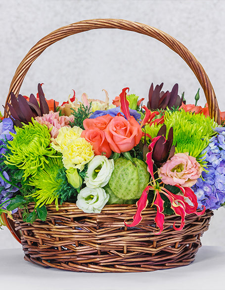 Basket Flower Arrangement Gifts Delivered to Canada