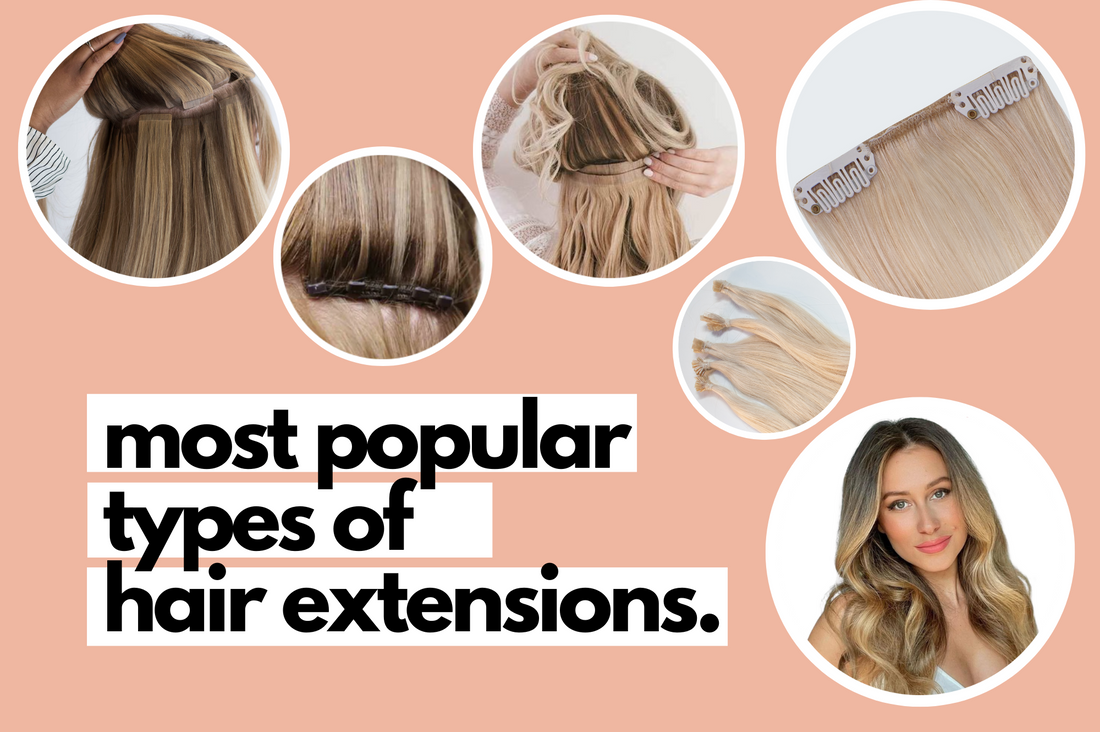 different types of hair extensions.