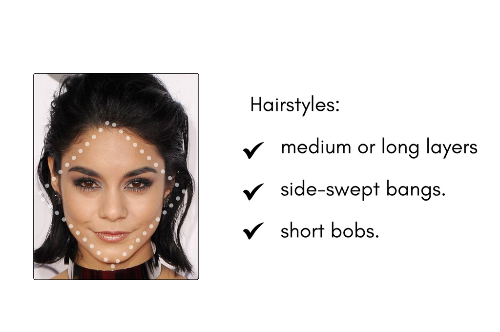 best hairstyles for different faceshapes , diamond shaped face