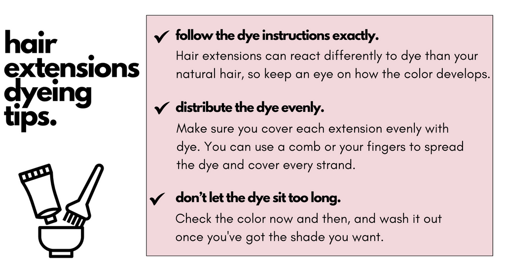 how to dye hair extensions