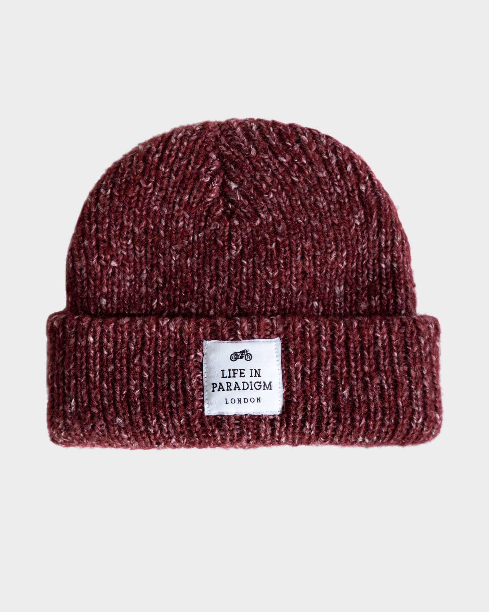 Burgundy Heather Scandinavian Beanie