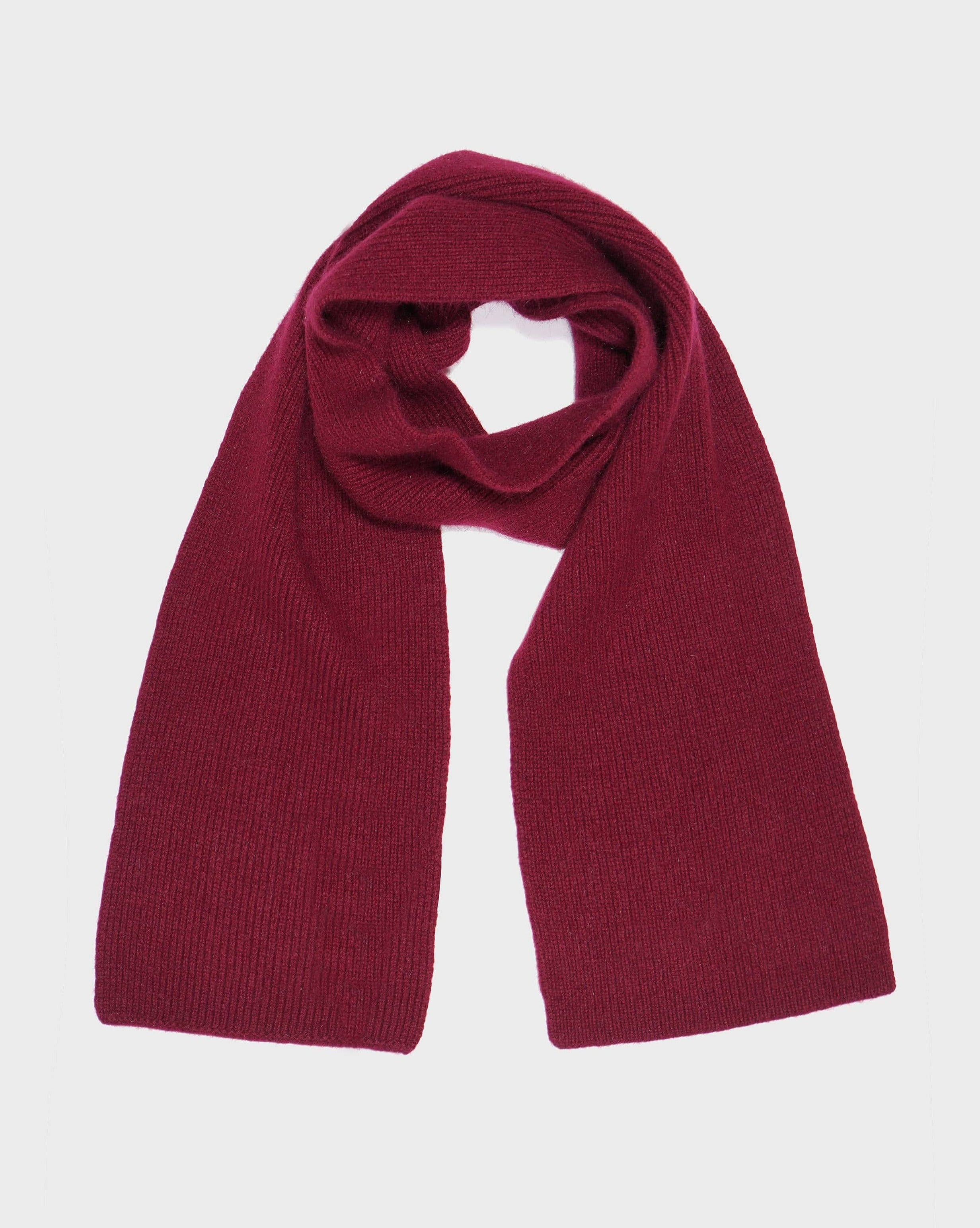 Burgundy Highland Wool Scarf