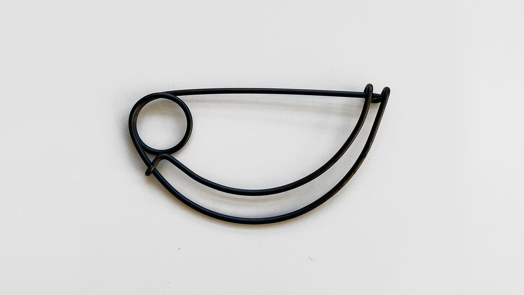 Shawl/Scarf Pin Metal Black - Knitting Accessory - Textile Garden