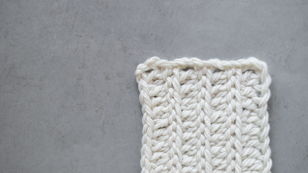 Braided Extended Half Double Crochet Stitch in Natural Patagonian Yarn