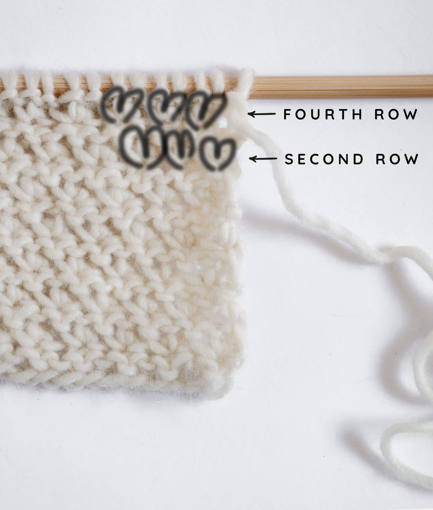 Easy Textured Stitch Tutorial step by step for scarves