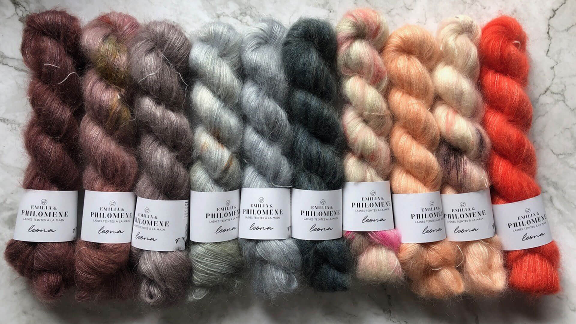 Emilia and Josephine - Hand dyed Yarn - Leona - best mohair and silk