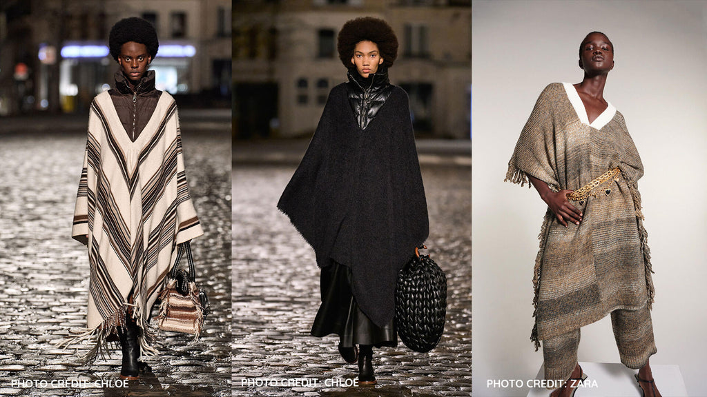 The Poncho Trend Fall Winter 21/22 - Subtle colors or monochromatic colors