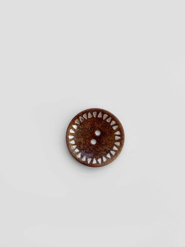 Textile Garden Rusty Shell Button - Sustainable button