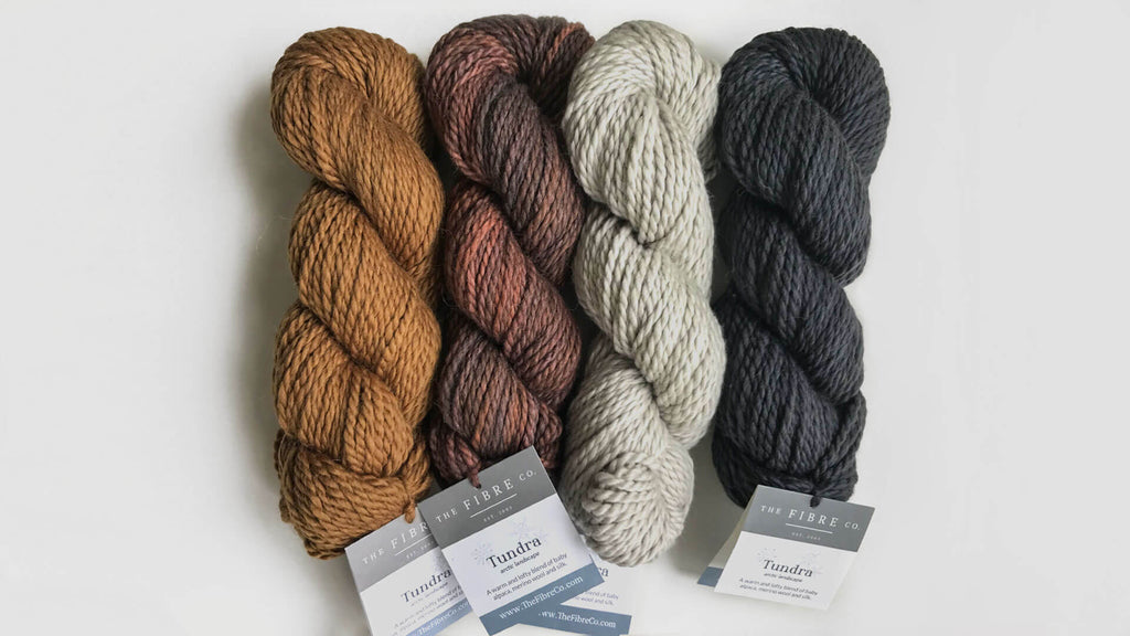 The Fibre Co - Tundra yarn - Silk, alpaca and wool blend - 4 colors available at Max and Herb