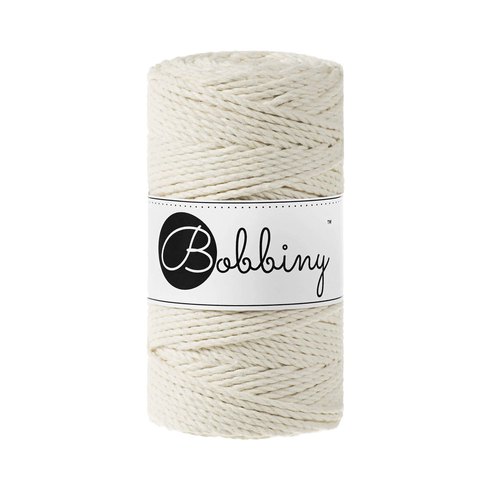 Anchor Crafty 3mm Natural 3ply recycled cotton macrame cord (65m)