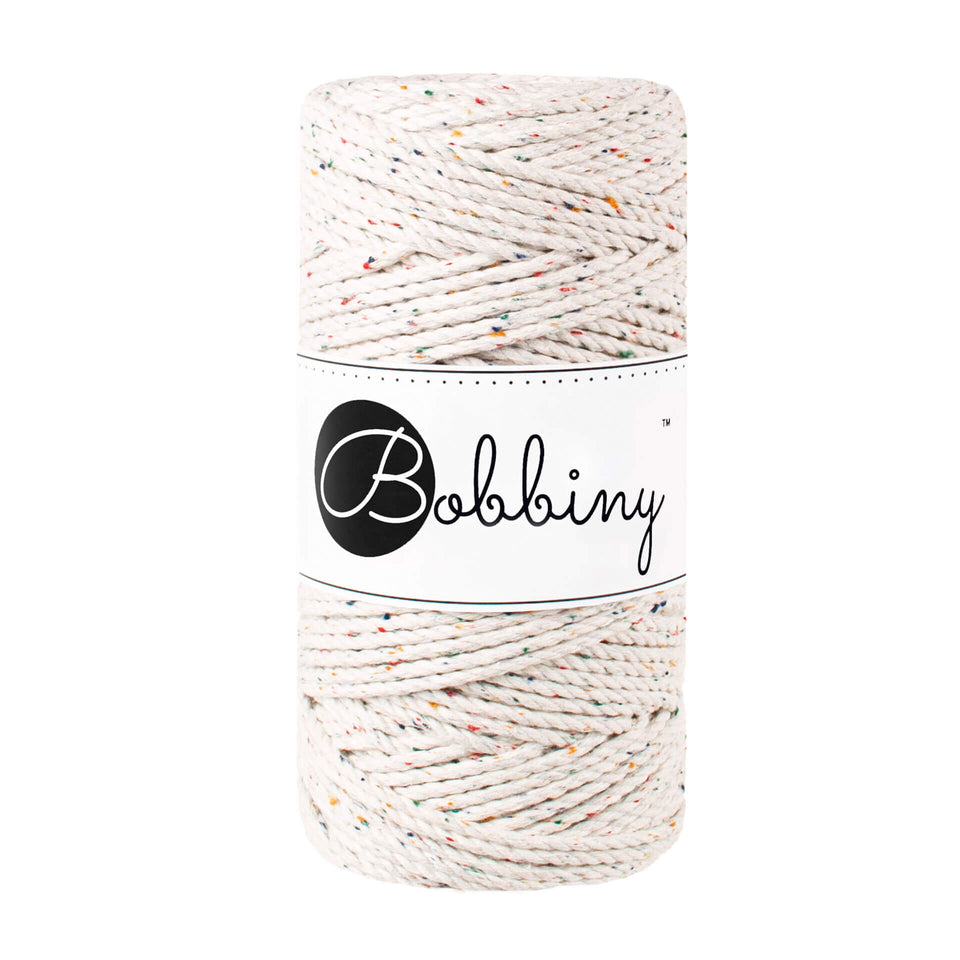 BOBBINY 3mm Braided Cotton Cord SAMPLES, Braided Cor for Macramé