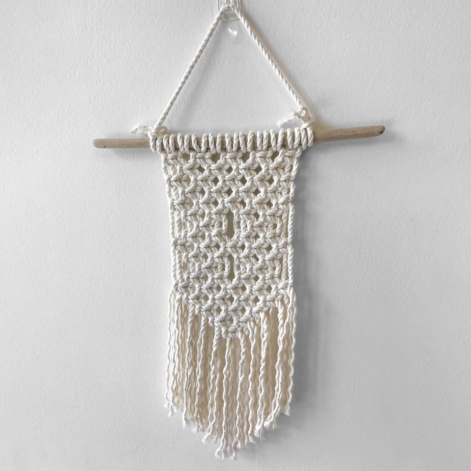 DIY Mini Macrame Wall Hanging with Selenite Kit for Beginners