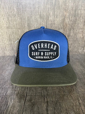 Surf and Supply Trucker Hat in Navy/Army Green