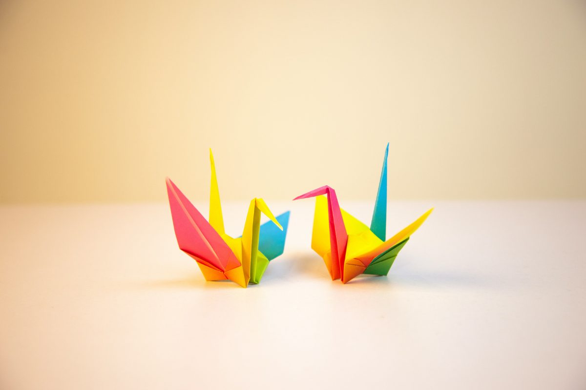 Colourful Origami Birds