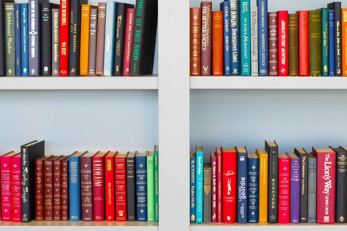 Books on Shelf as a Gift Hiding Place Idea