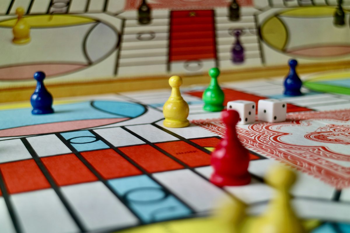 Close-Up of Colourful Board Game Pieces